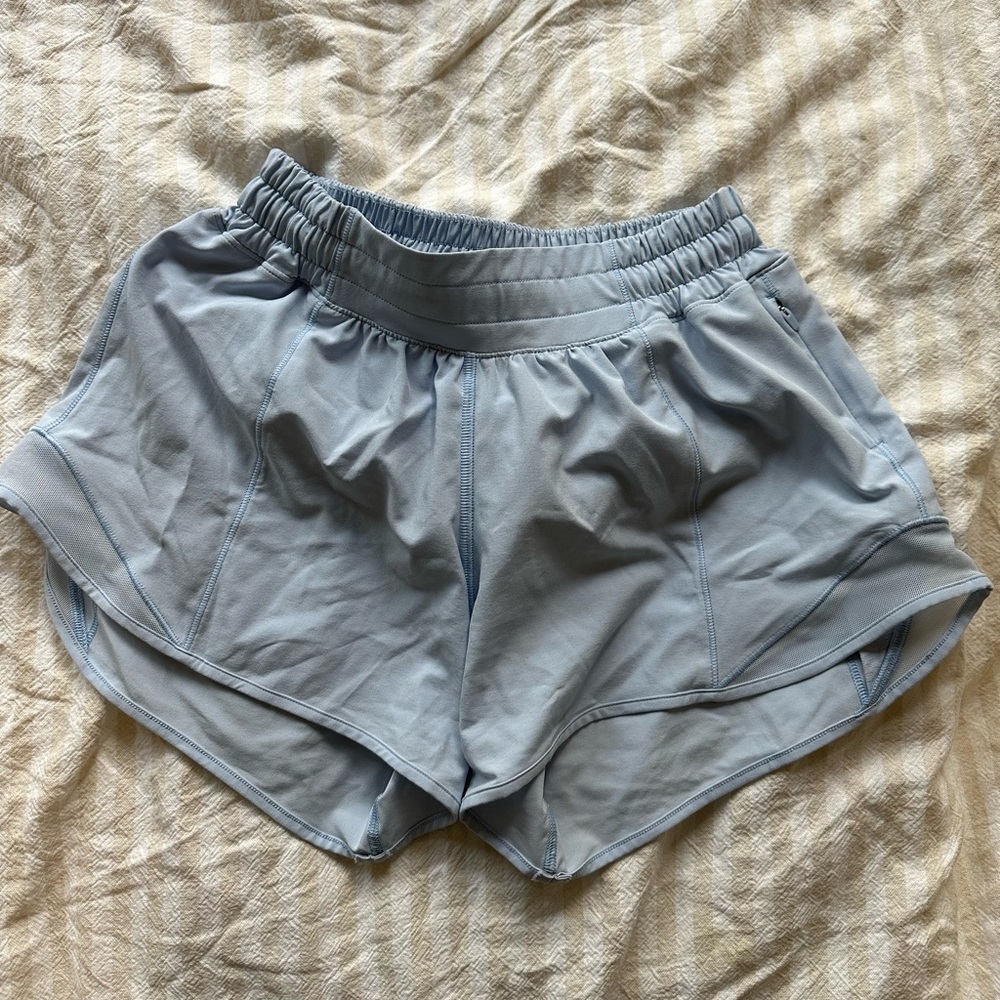 Baby blue lululemon shorts